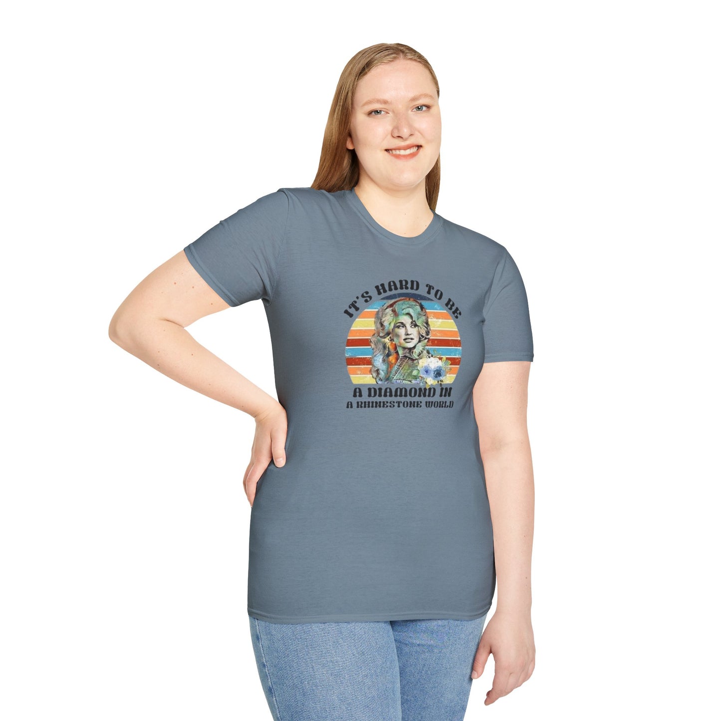 Diamond in a Rhinestone World Unisex Softstyle Tee