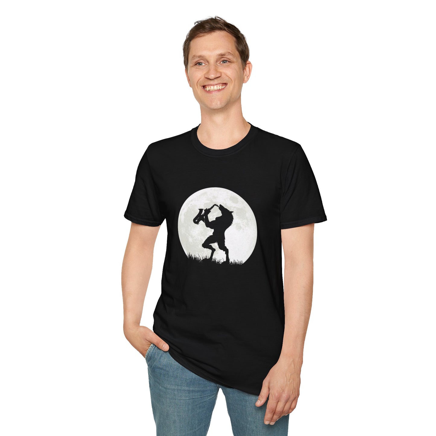 Saxy Jazz Werewolf Unisex Softstyle Tee
