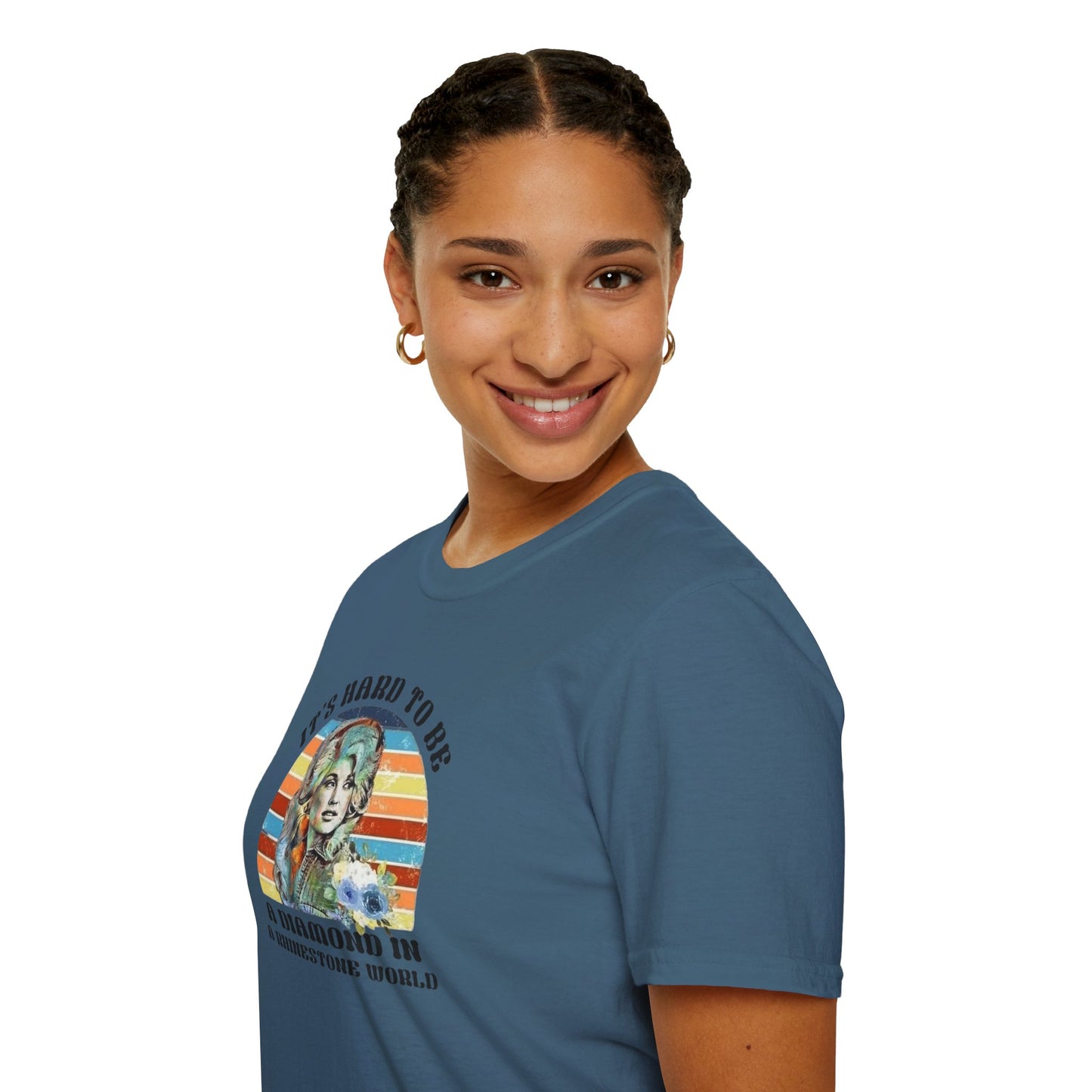 Diamond in a Rhinestone World Unisex Softstyle Tee