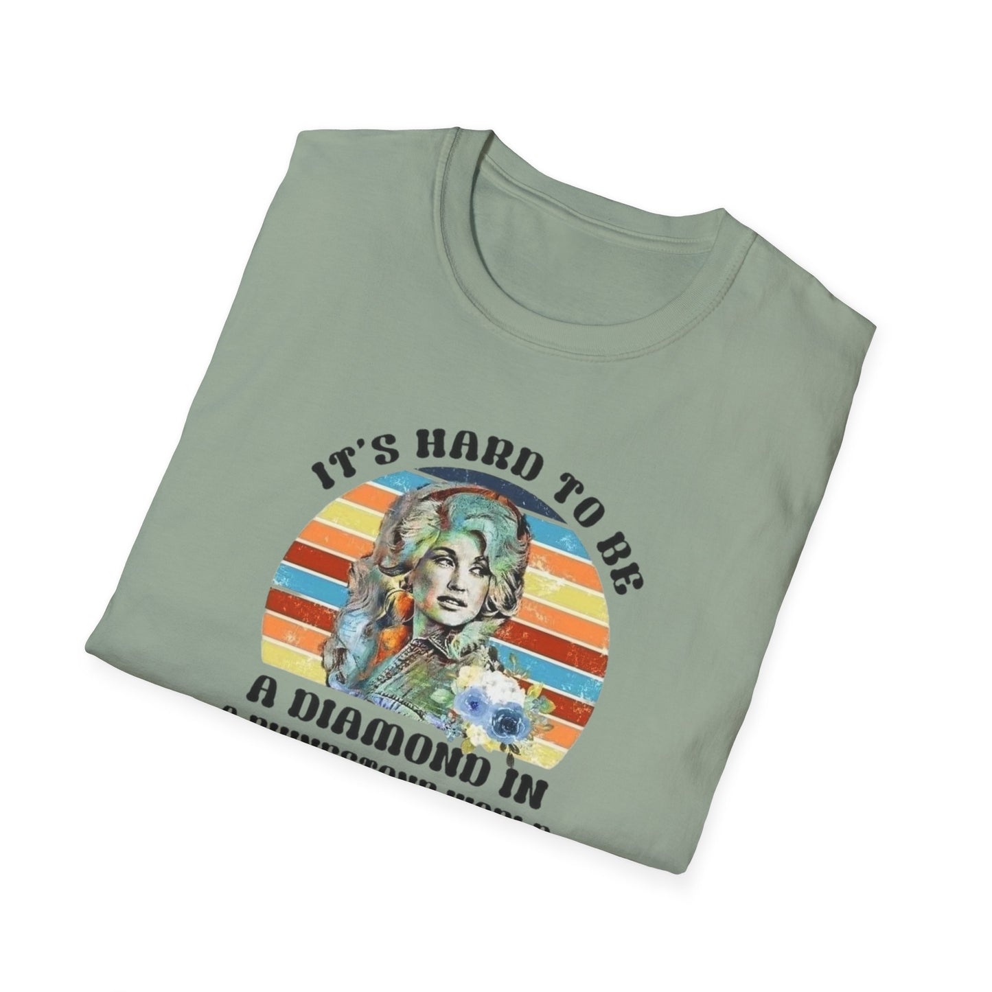 Diamond in a Rhinestone World Unisex Softstyle Tee