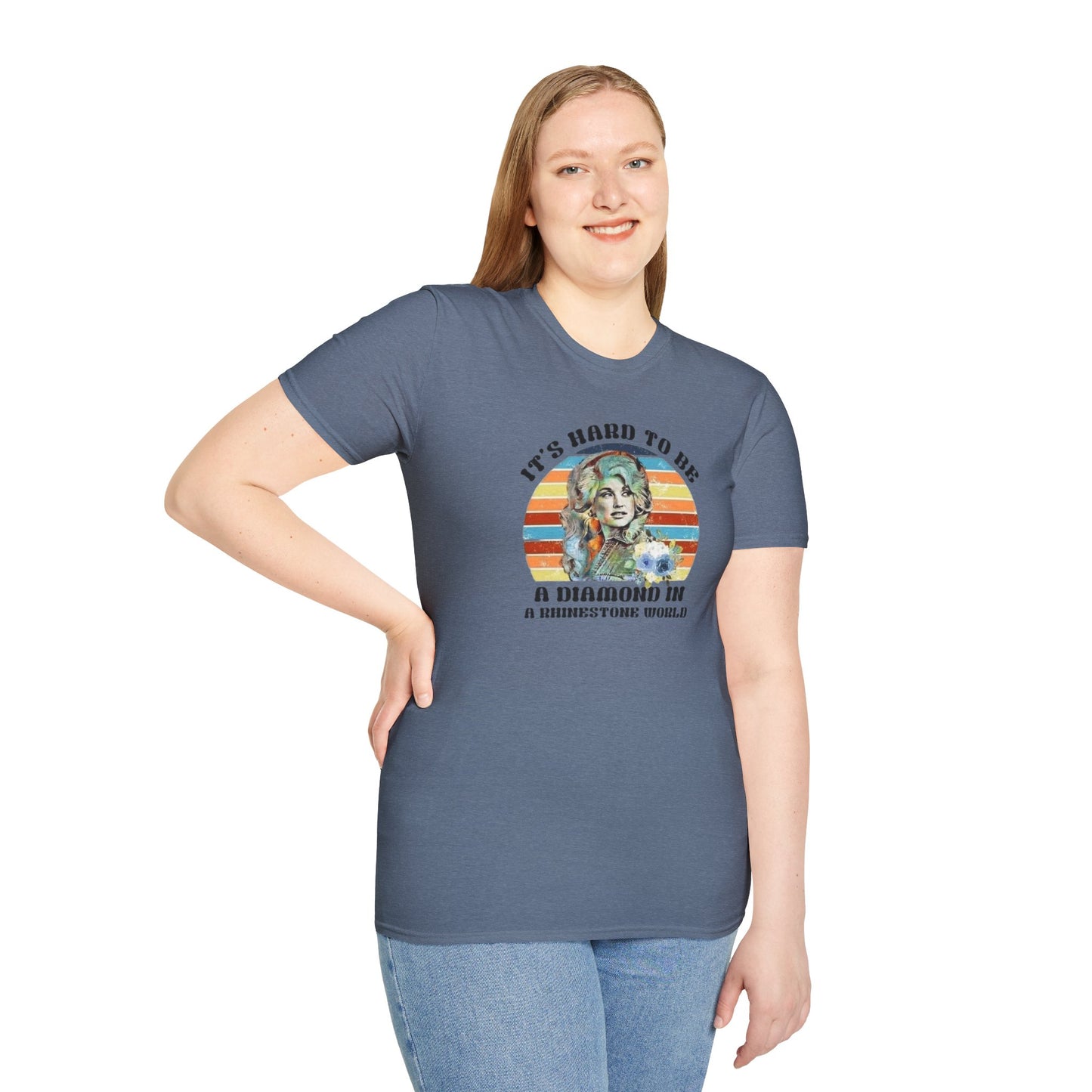 Diamond in a Rhinestone World Unisex Softstyle Tee