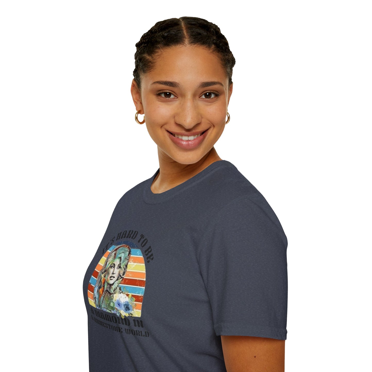 Diamond in a Rhinestone World Unisex Softstyle Tee