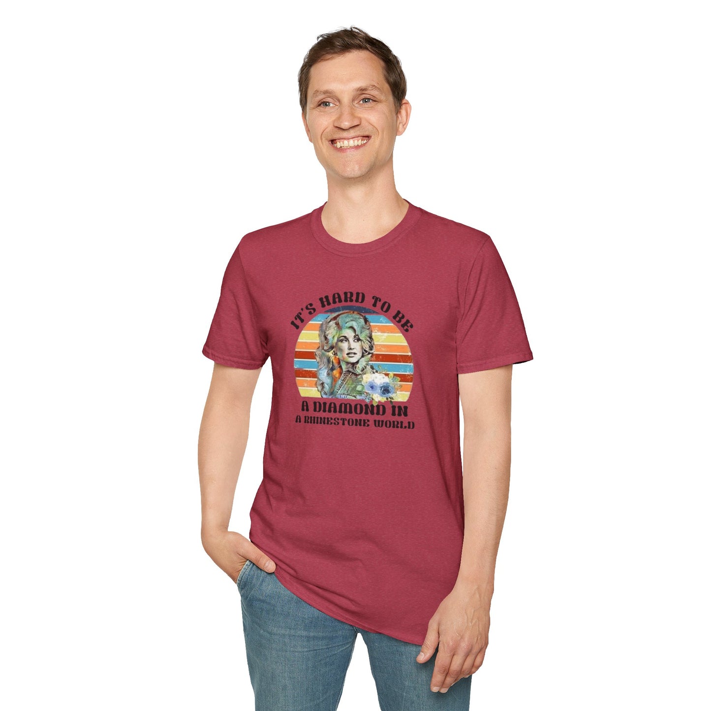 Diamond in a Rhinestone World Unisex Softstyle Tee