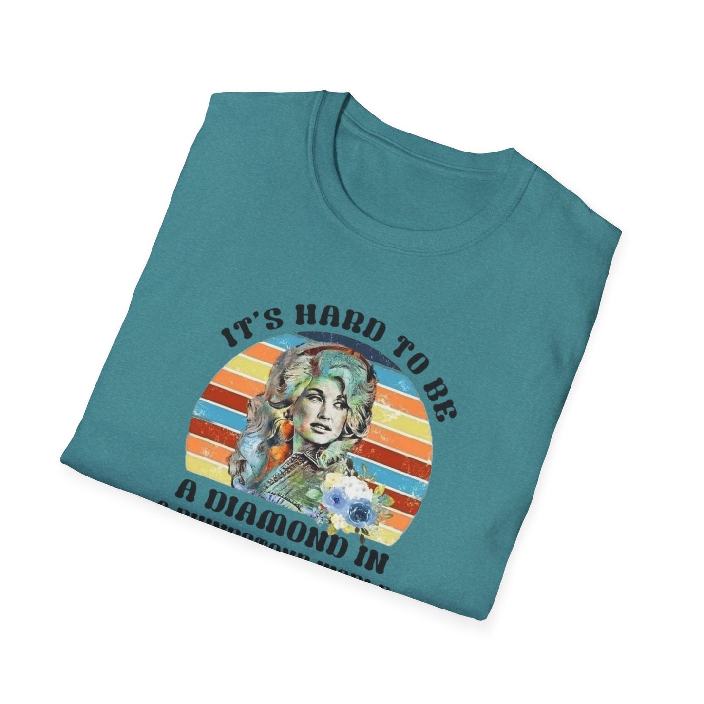 Diamond in a Rhinestone World Unisex Softstyle Tee