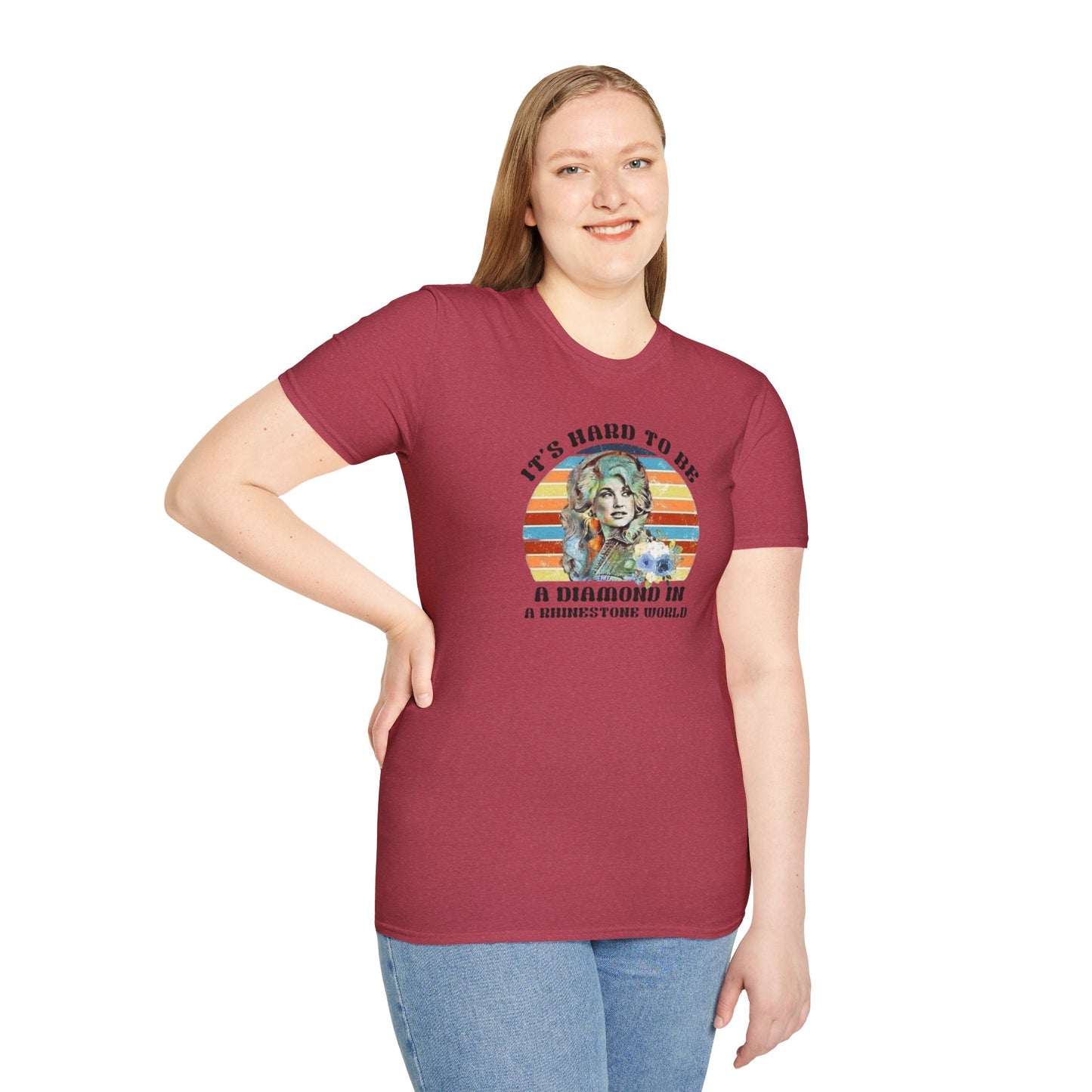 Diamond in a Rhinestone World Unisex Softstyle Tee