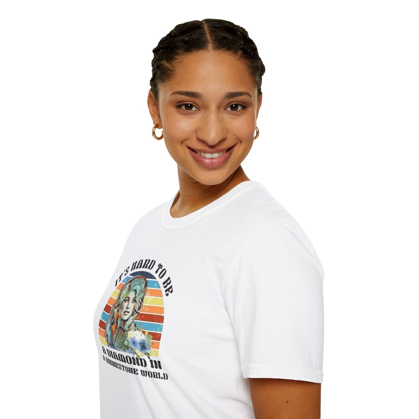 Diamond in a Rhinestone World Unisex Softstyle Tee