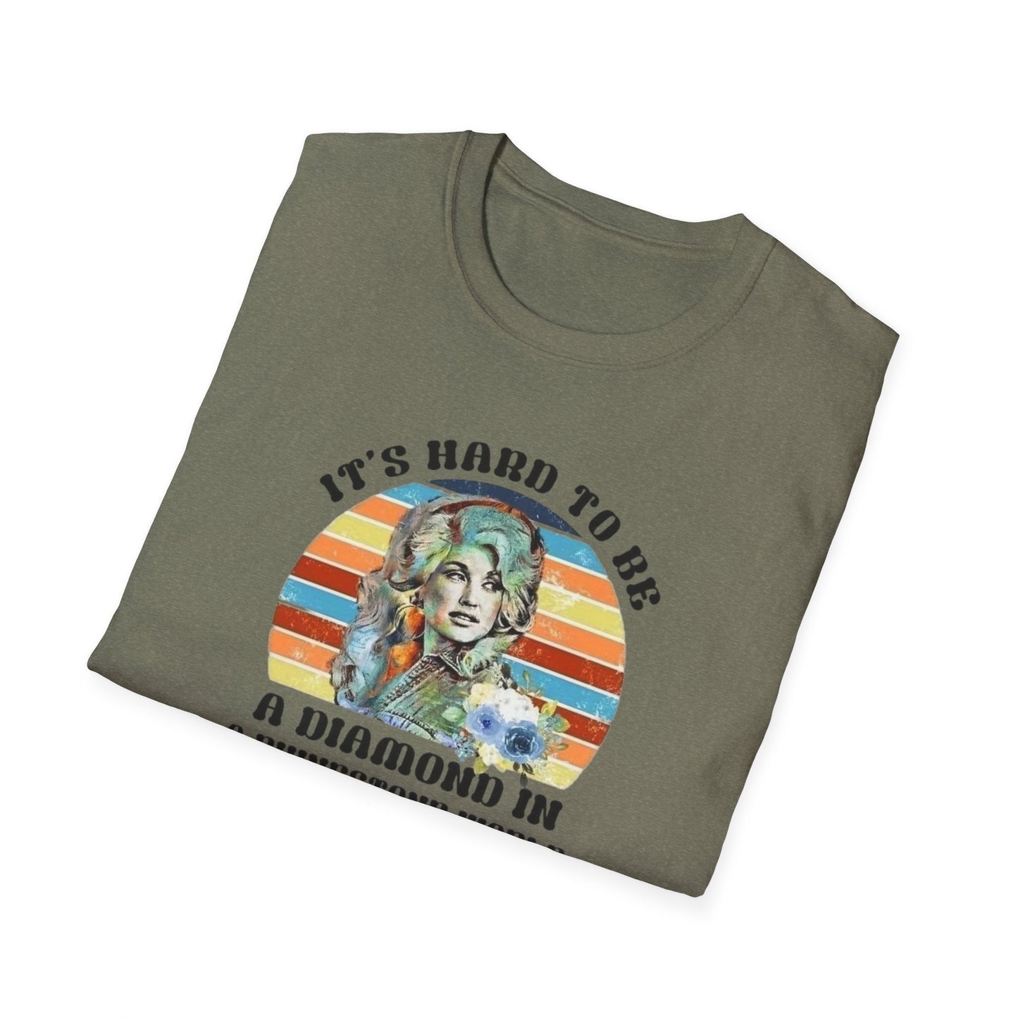Diamond in a Rhinestone World Unisex Softstyle Tee