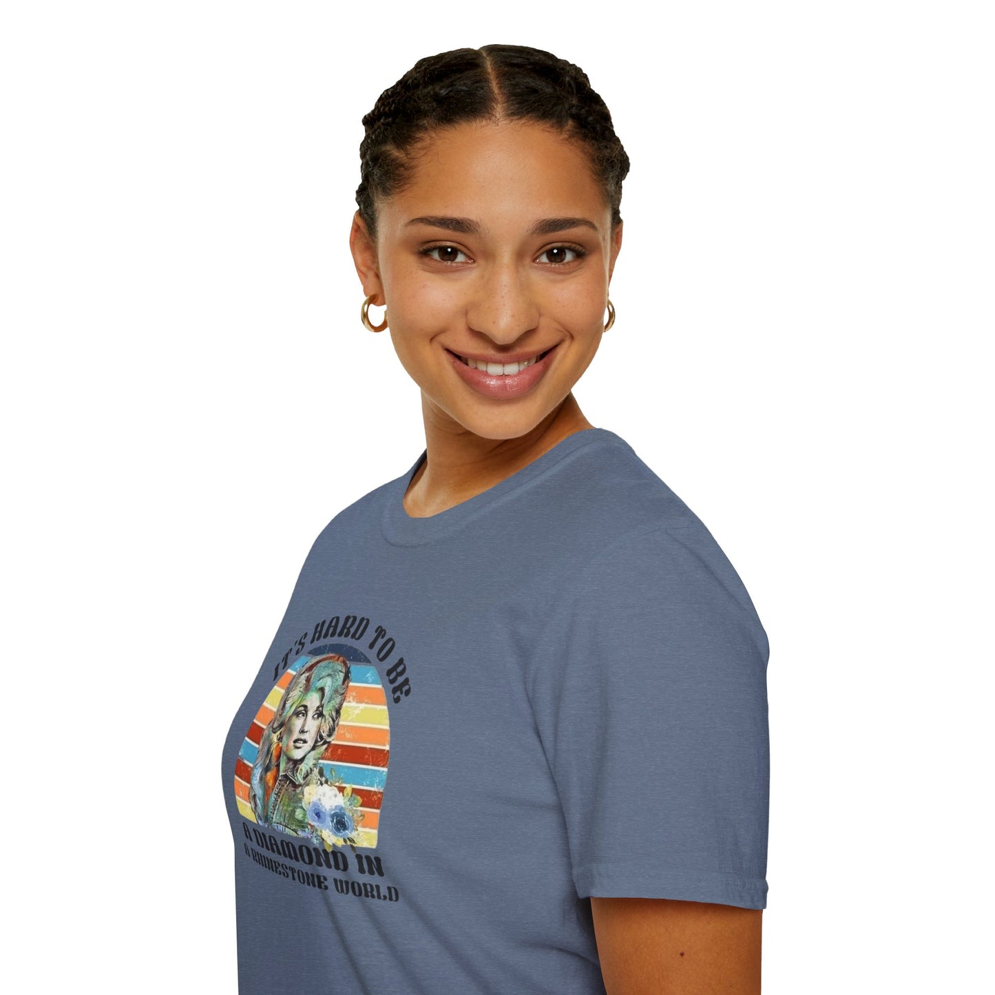 Diamond in a Rhinestone World Unisex Softstyle Tee