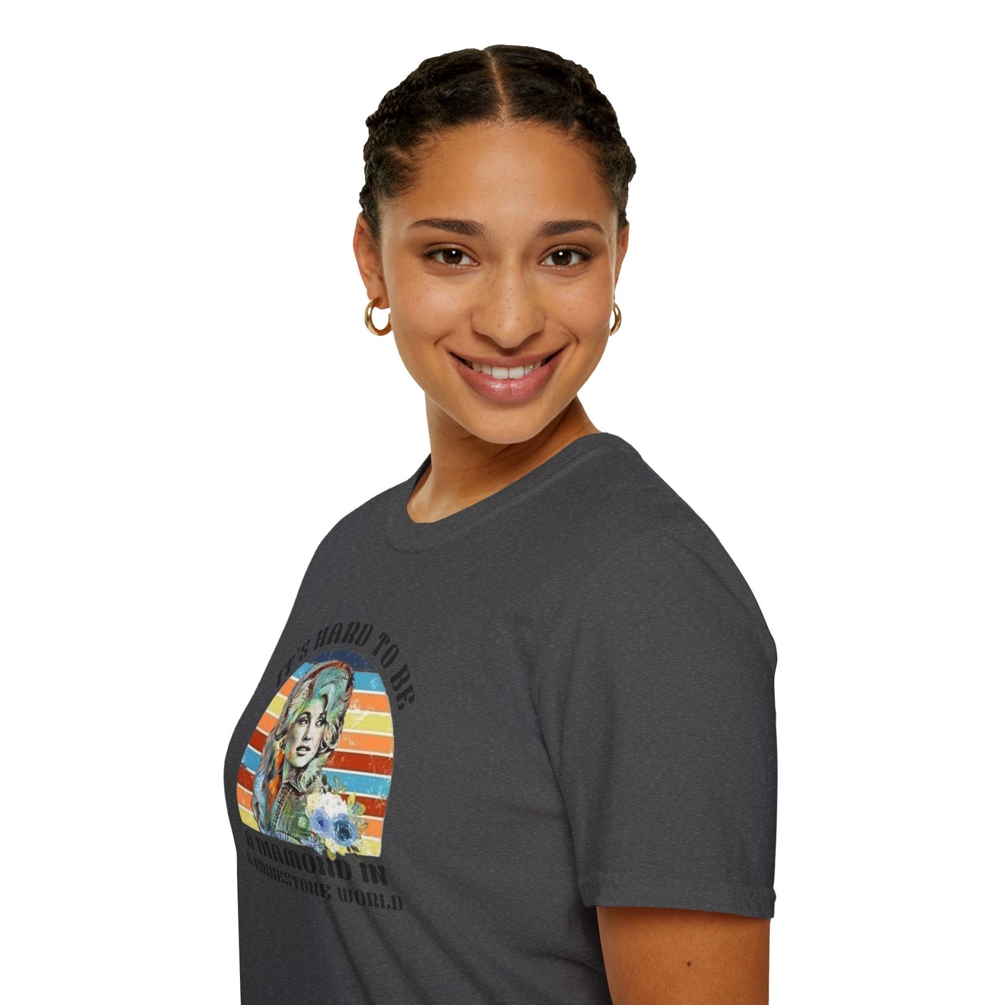 Diamond in a Rhinestone World Unisex Softstyle Tee