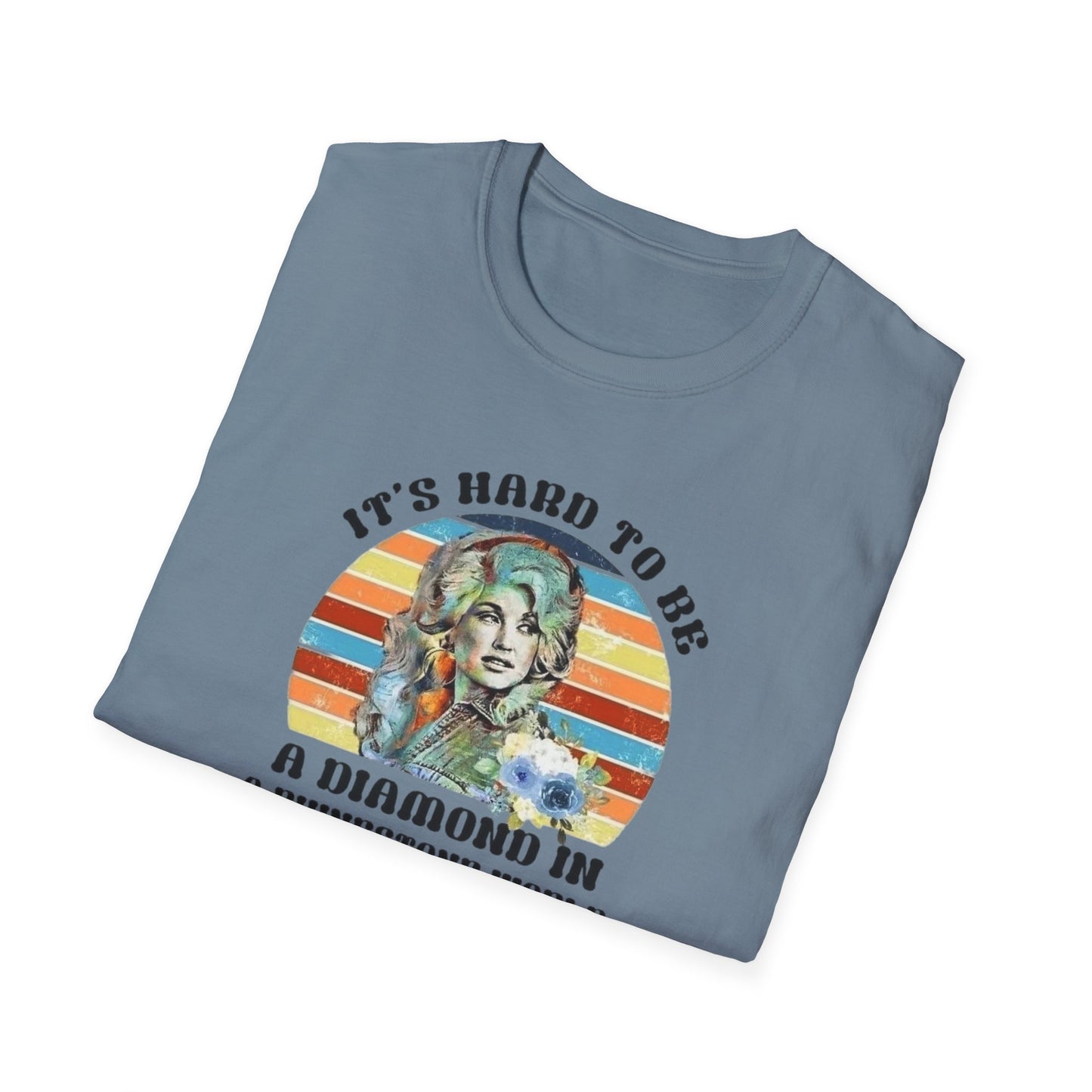 Diamond in a Rhinestone World Unisex Softstyle Tee