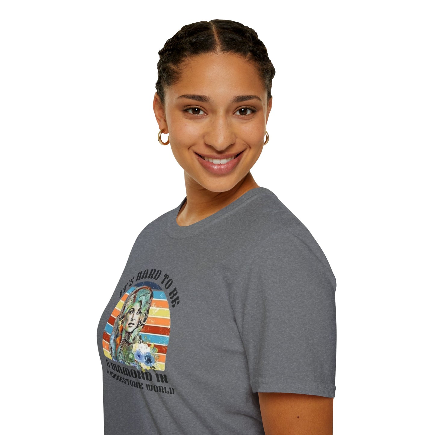 Diamond in a Rhinestone World Unisex Softstyle Tee