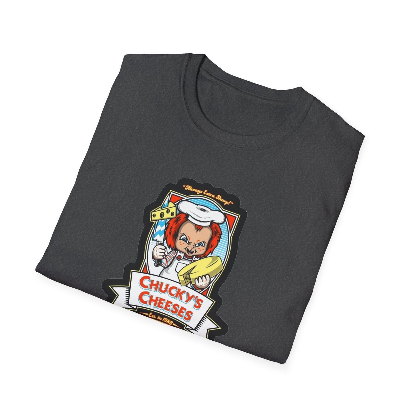 Chucky Cheese's Parody Unisex Softstyle Tee