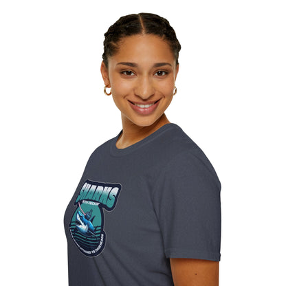 Sharks With Laser Beams Unisex Softstyle Tee