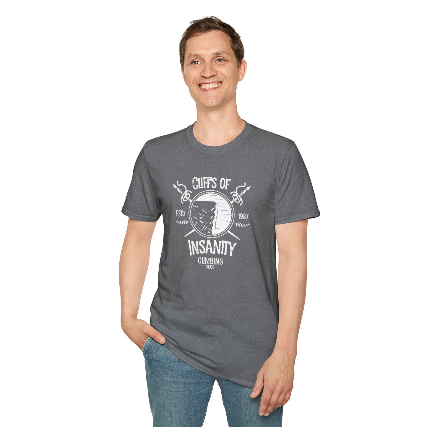 Cliffs of Insanity Climbing Club Unisex Softstyle Tee