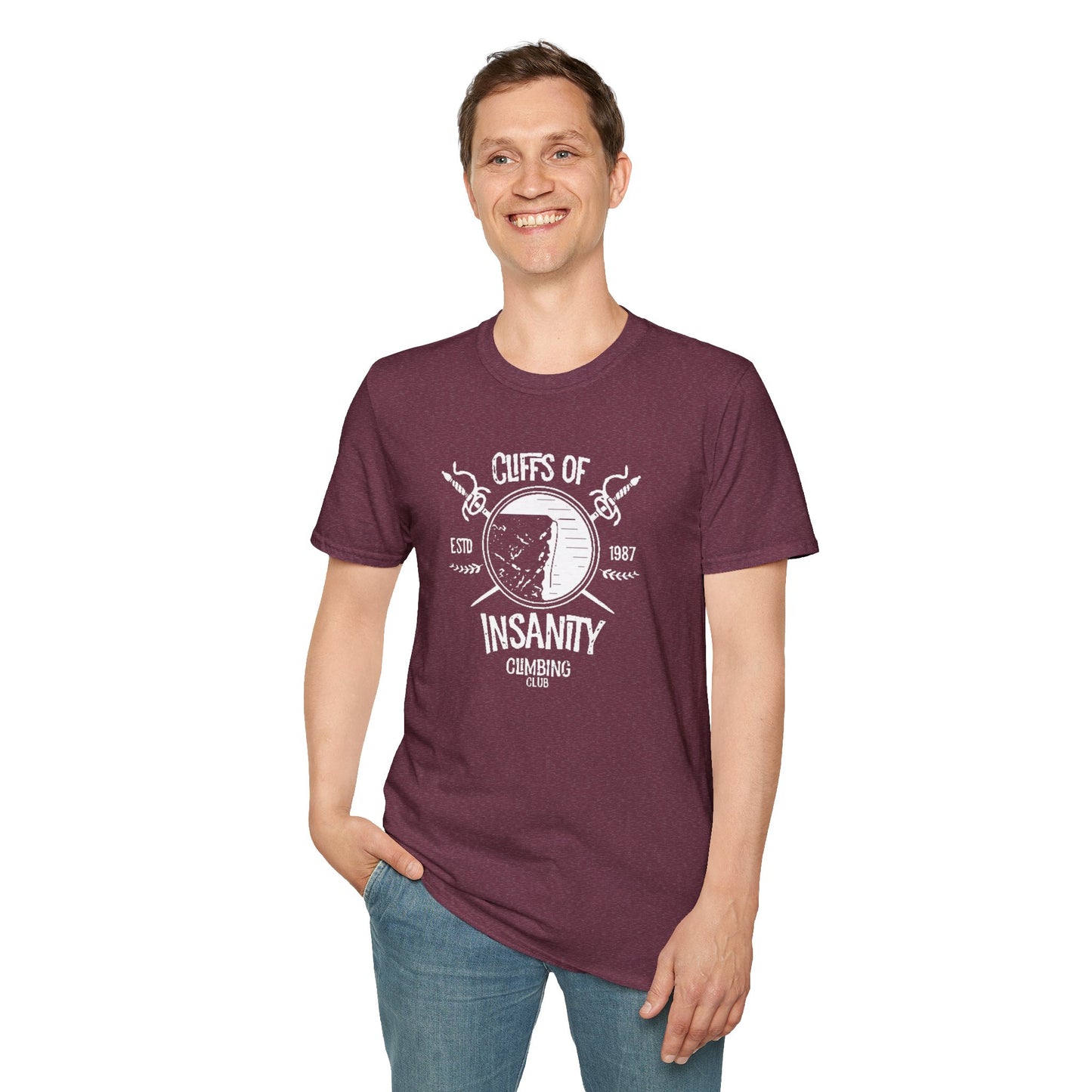 Cliffs of Insanity Climbing Club Unisex Softstyle Tee