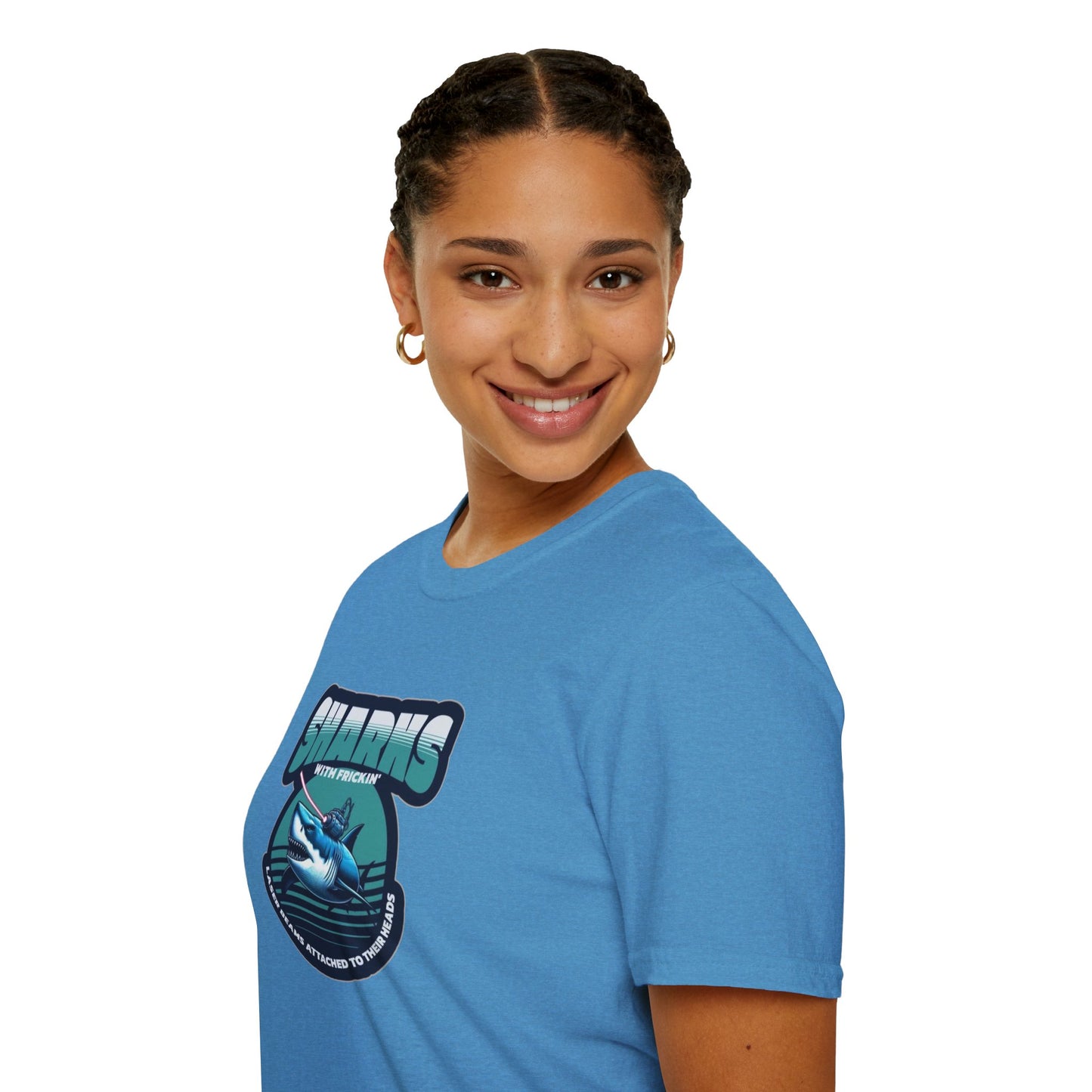 Sharks With Laser Beams Unisex Softstyle Tee