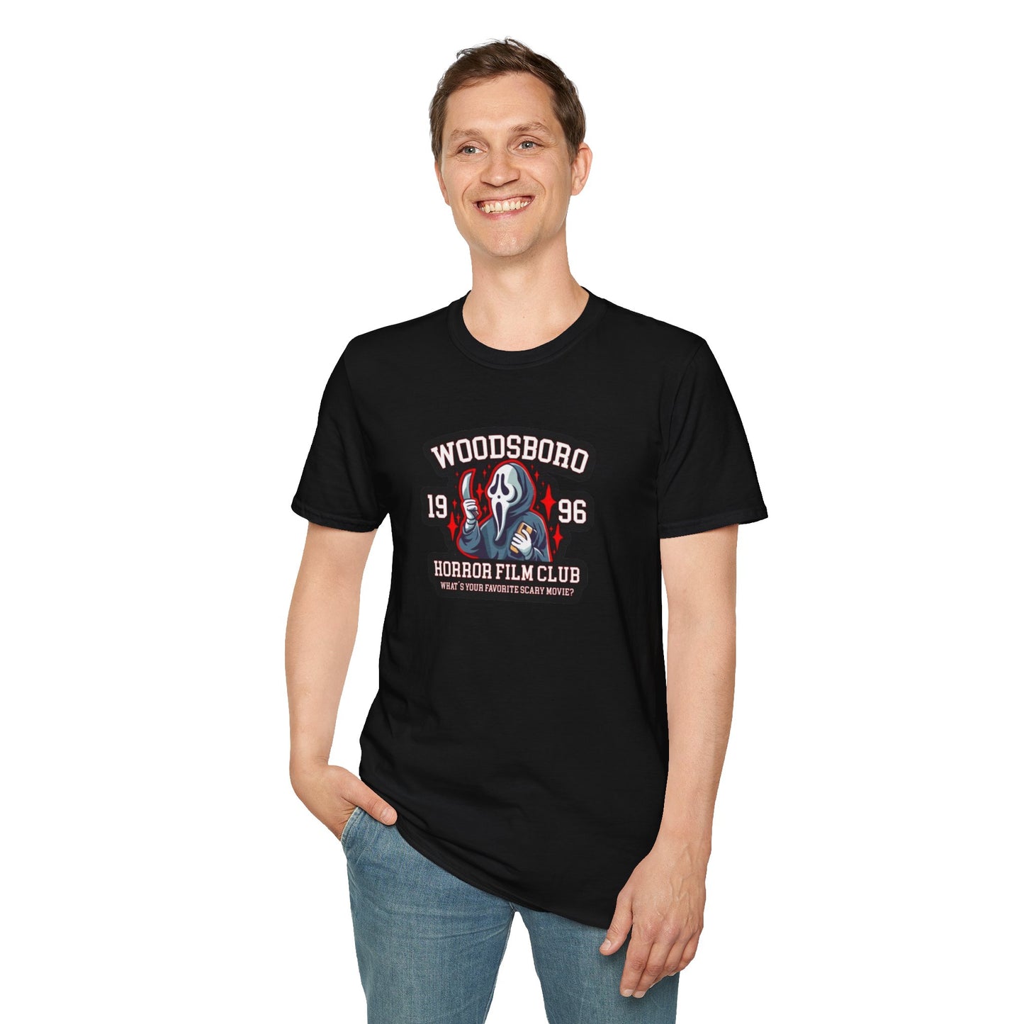 Woodsboro Horror Movie Club Unisex Softstyle Tee