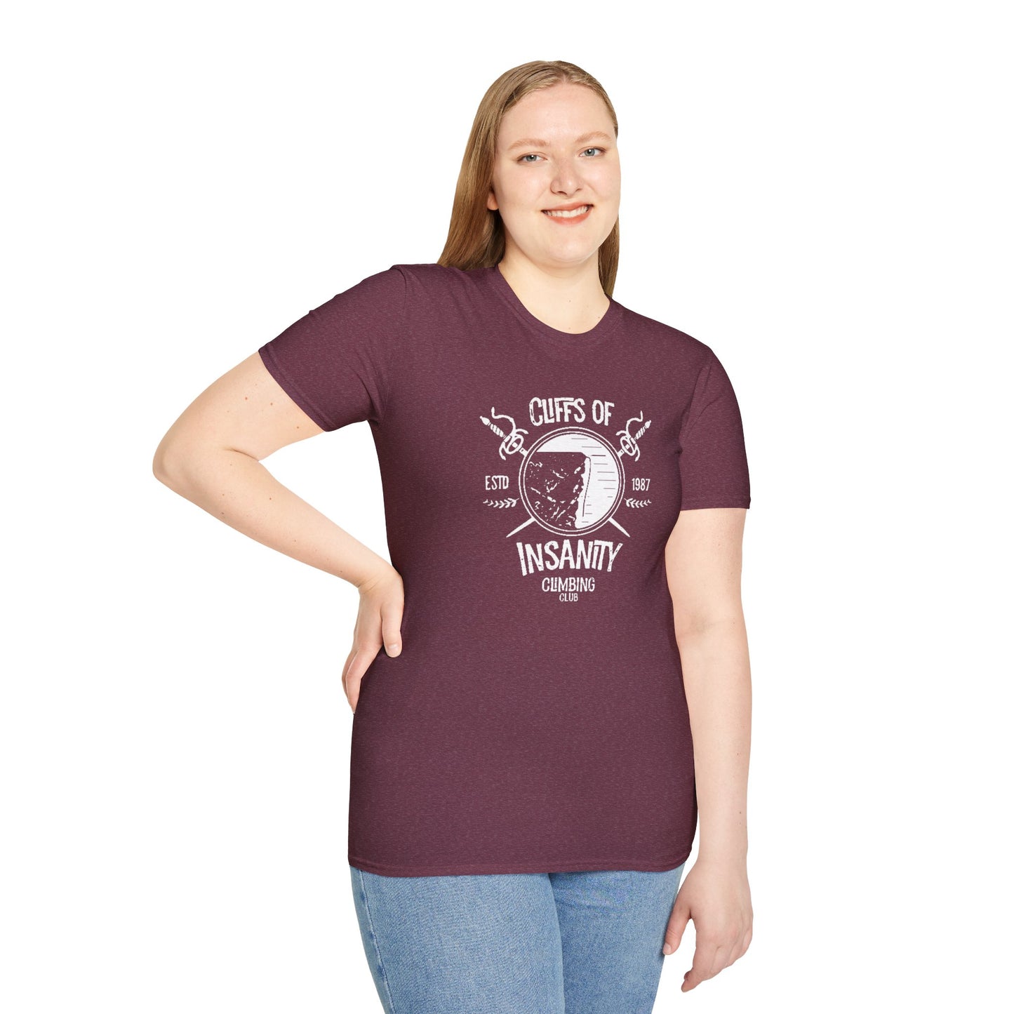 Cliffs of Insanity Climbing Club Unisex Softstyle Tee