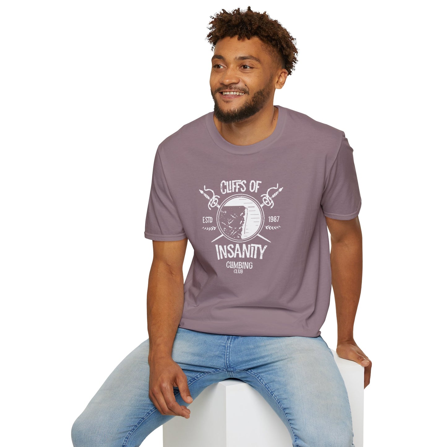 Cliffs of Insanity Climbing Club Unisex Softstyle Tee