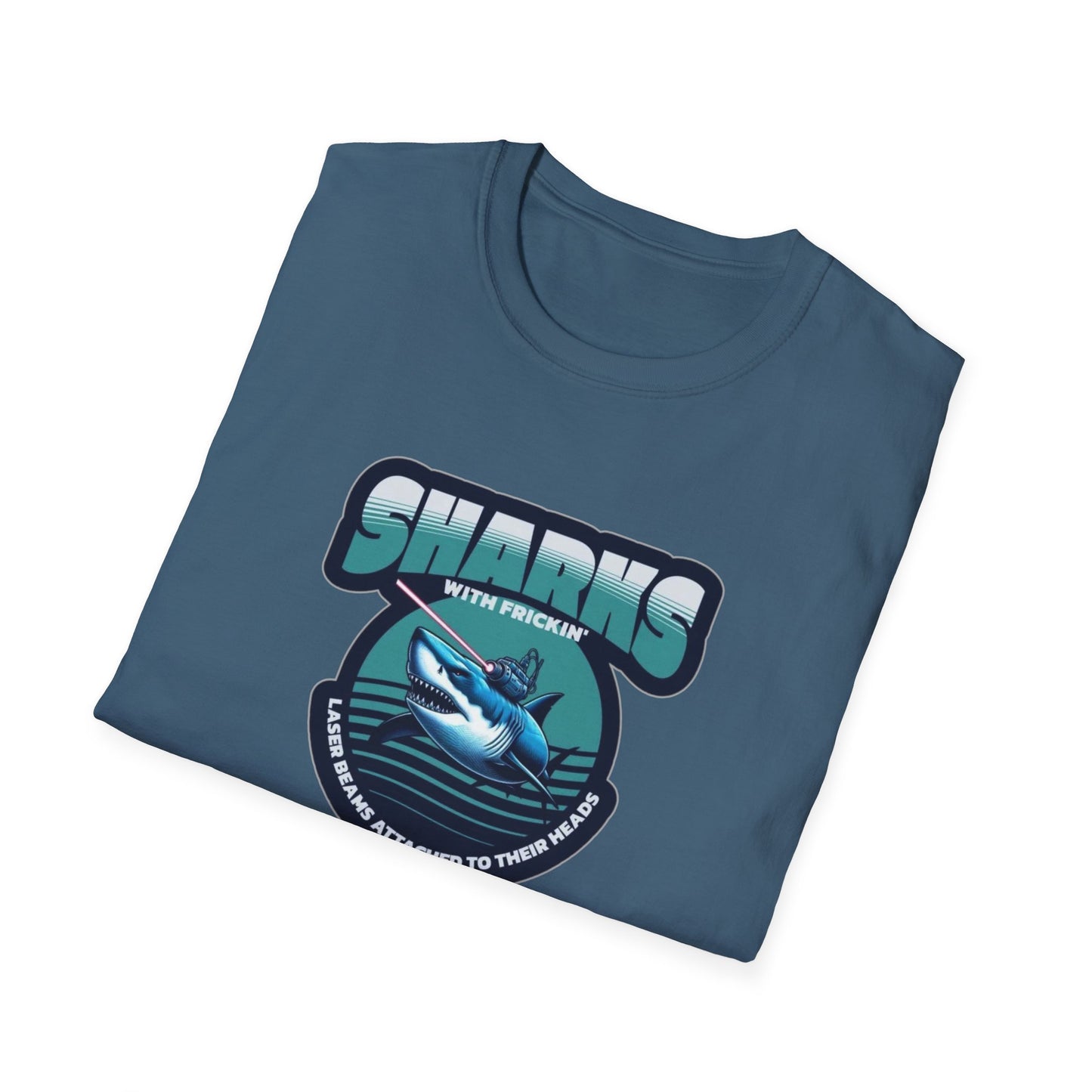 Sharks With Laser Beams Unisex Softstyle Tee