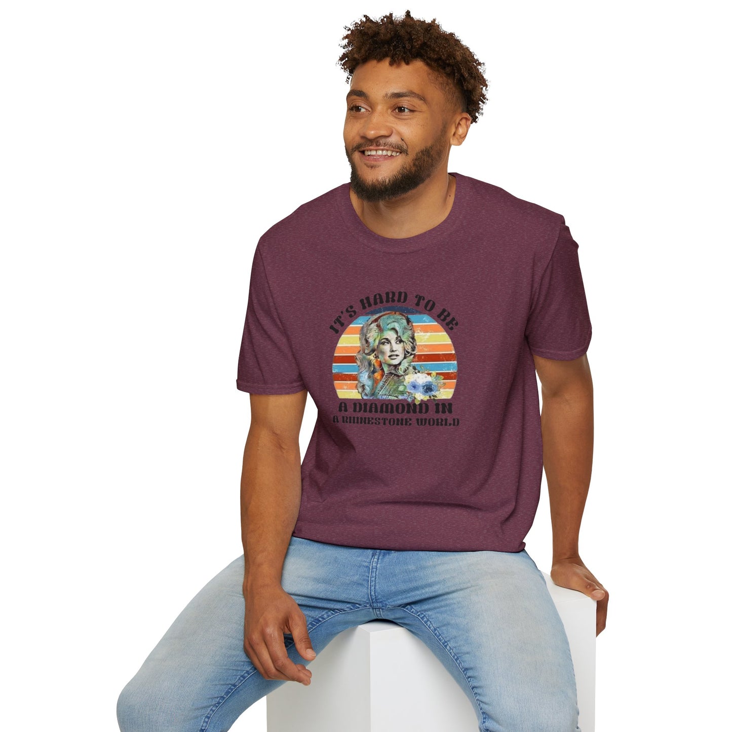 Diamond in a Rhinestone World Unisex Softstyle Tee