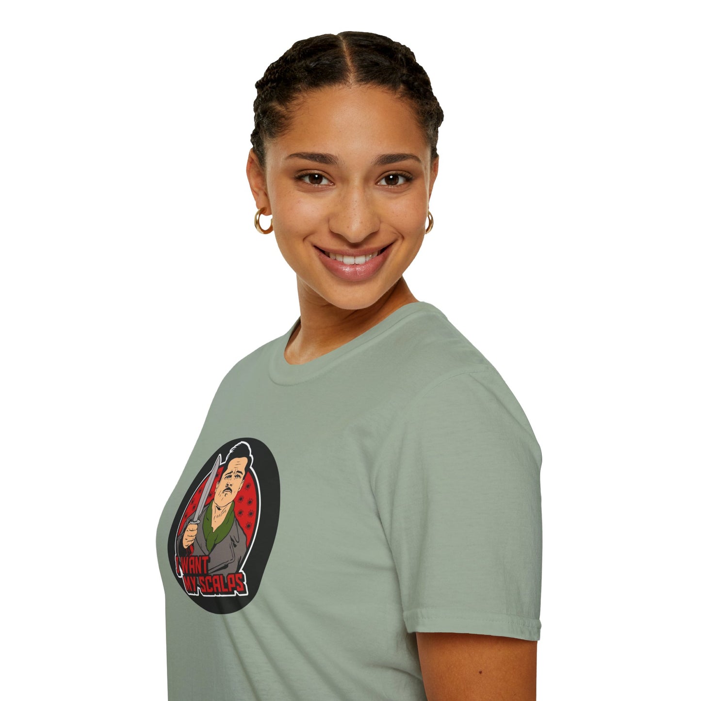 Apache - I Want My Scalps Unisex Softstyle Tee