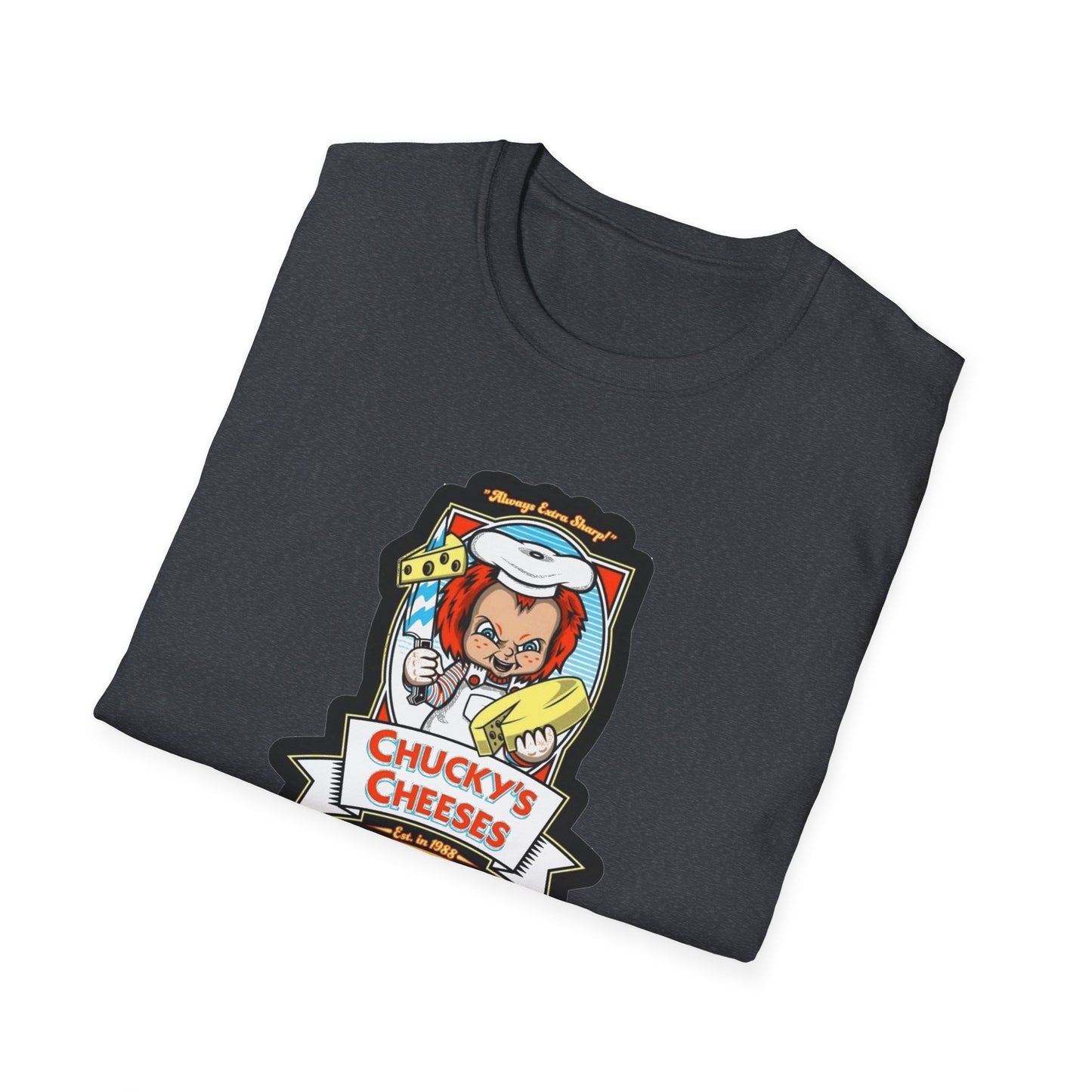 Chucky Cheese's Parody Unisex Softstyle Tee