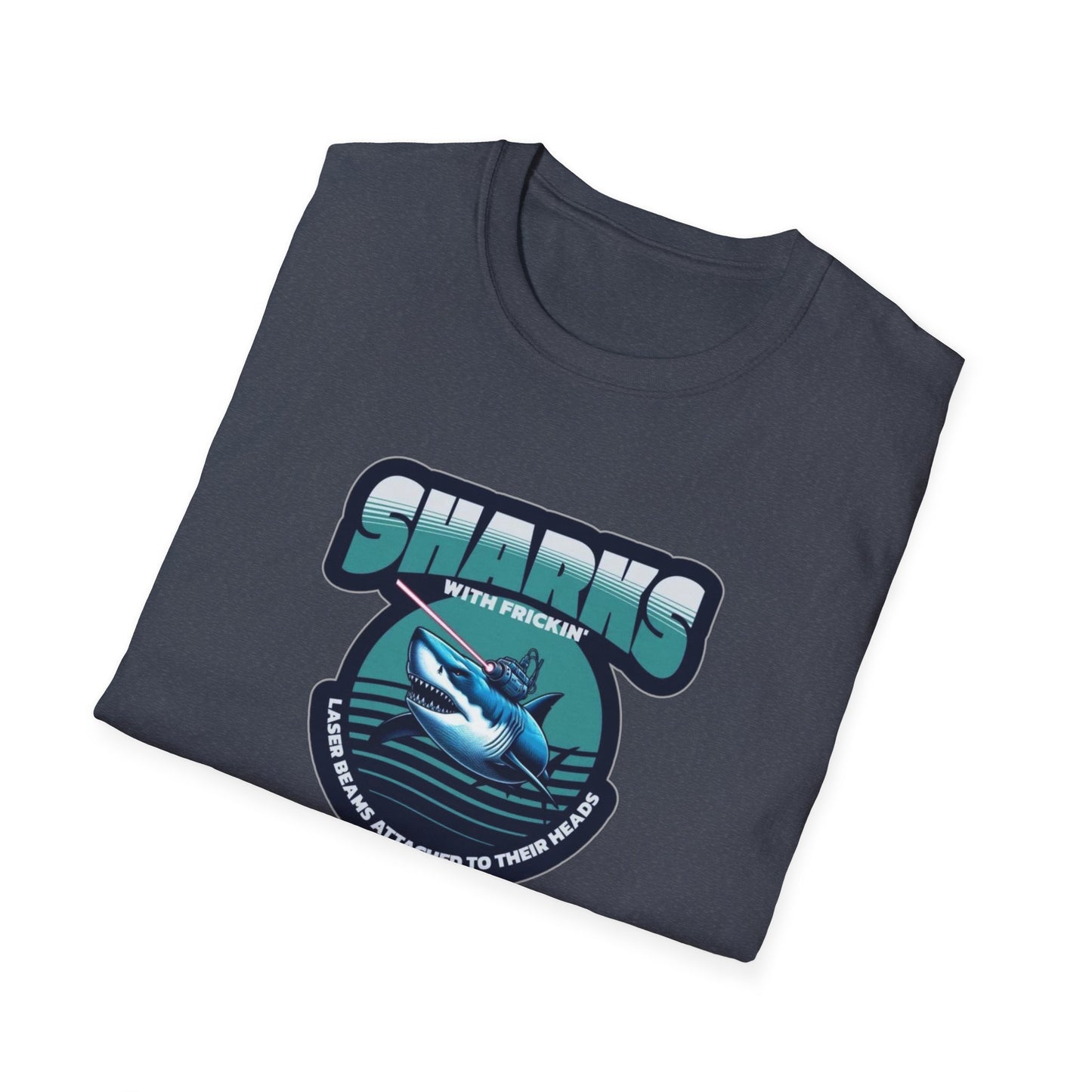 Sharks With Laser Beams Unisex Softstyle Tee