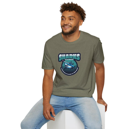 Sharks With Laser Beams Unisex Softstyle Tee