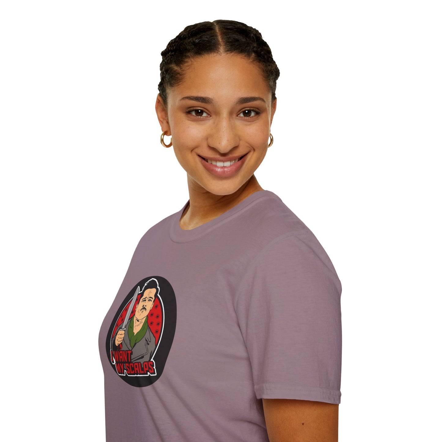 Apache - I Want My Scalps Unisex Softstyle Tee