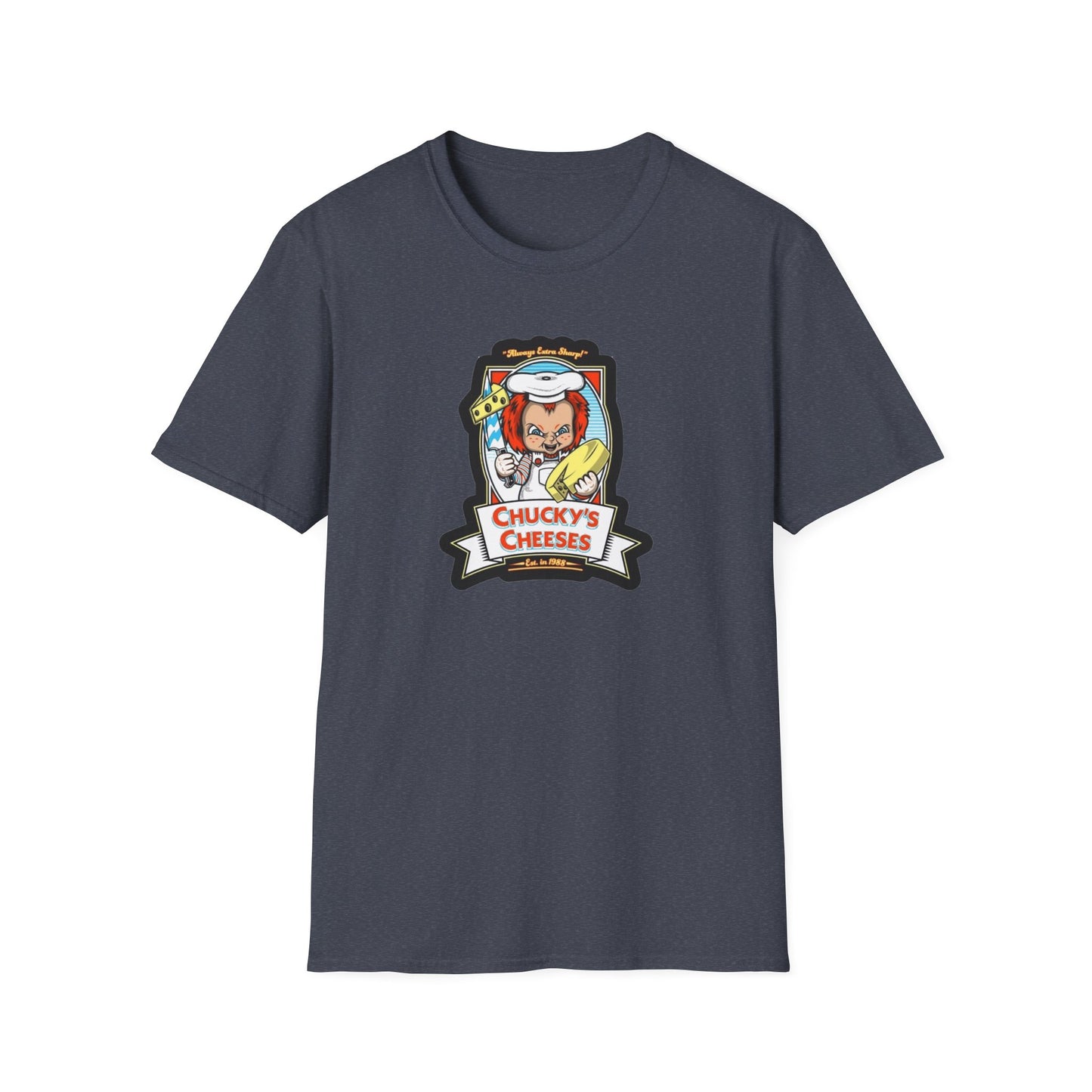 Chucky Cheese's Parody Unisex Softstyle Tee