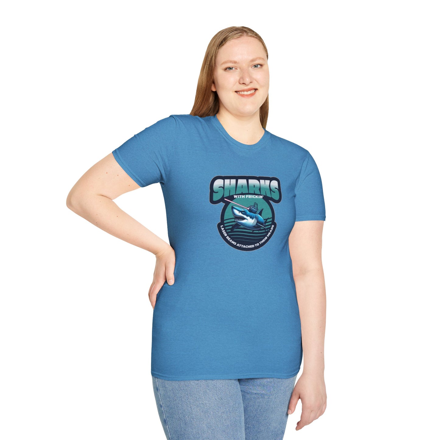 Sharks With Laser Beams Unisex Softstyle Tee