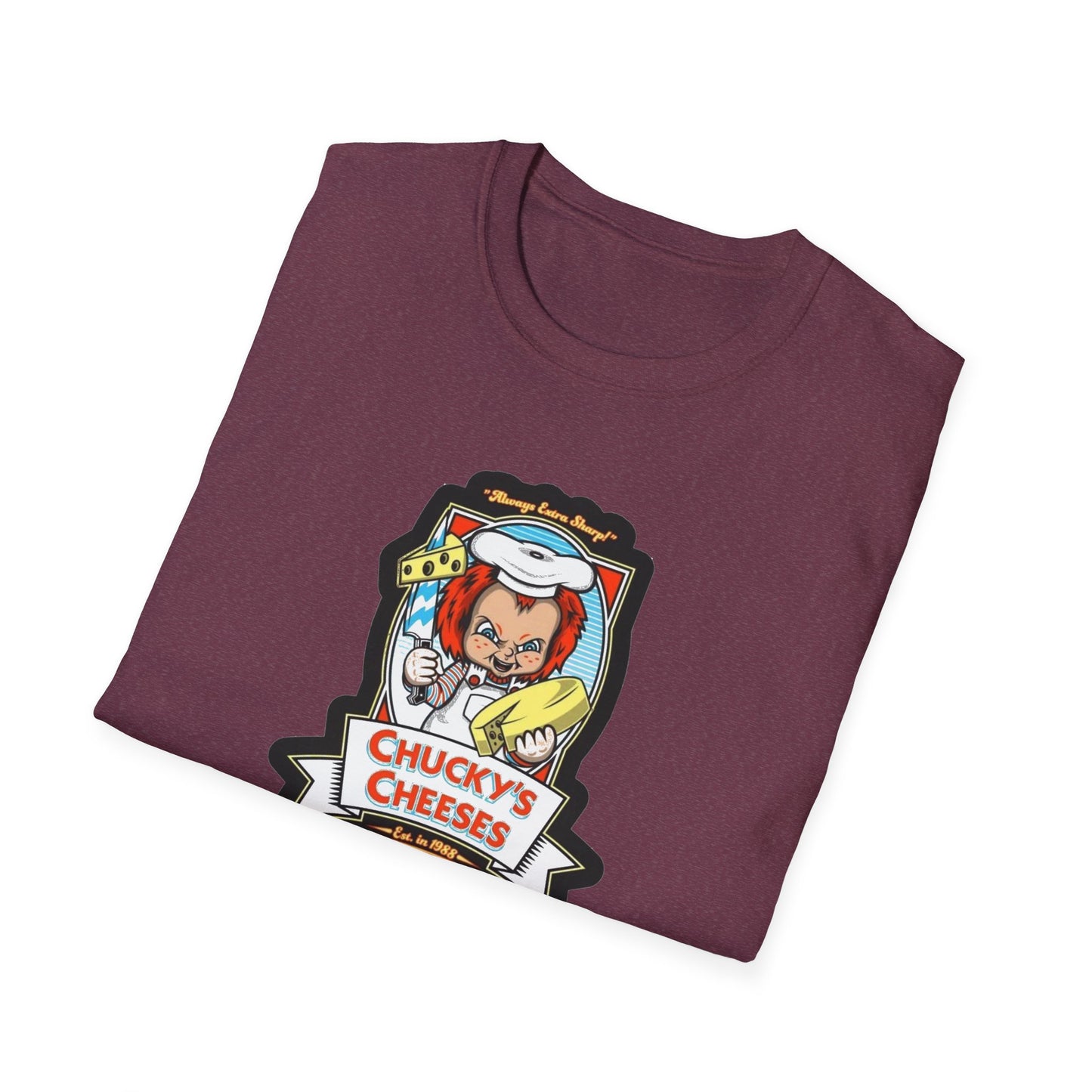 Chucky Cheese's Parody Unisex Softstyle Tee