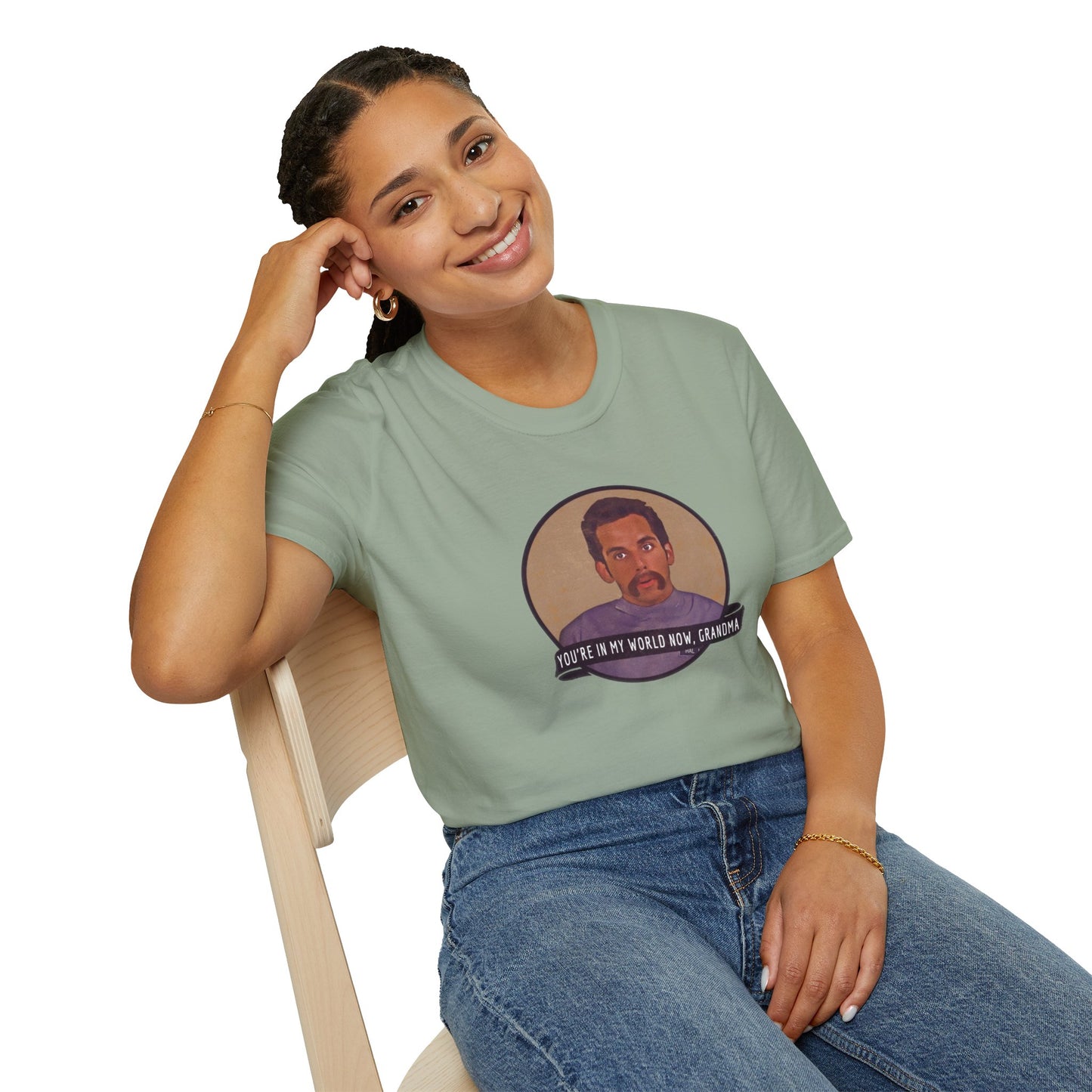 You're In My World Now Grandma Unisex Softstyle Tee