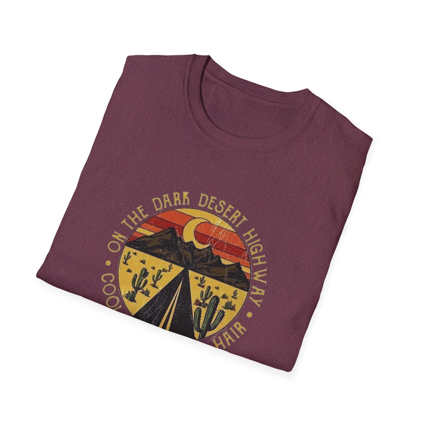 On A Dark Desert Highway Unisex Softstyle Tee