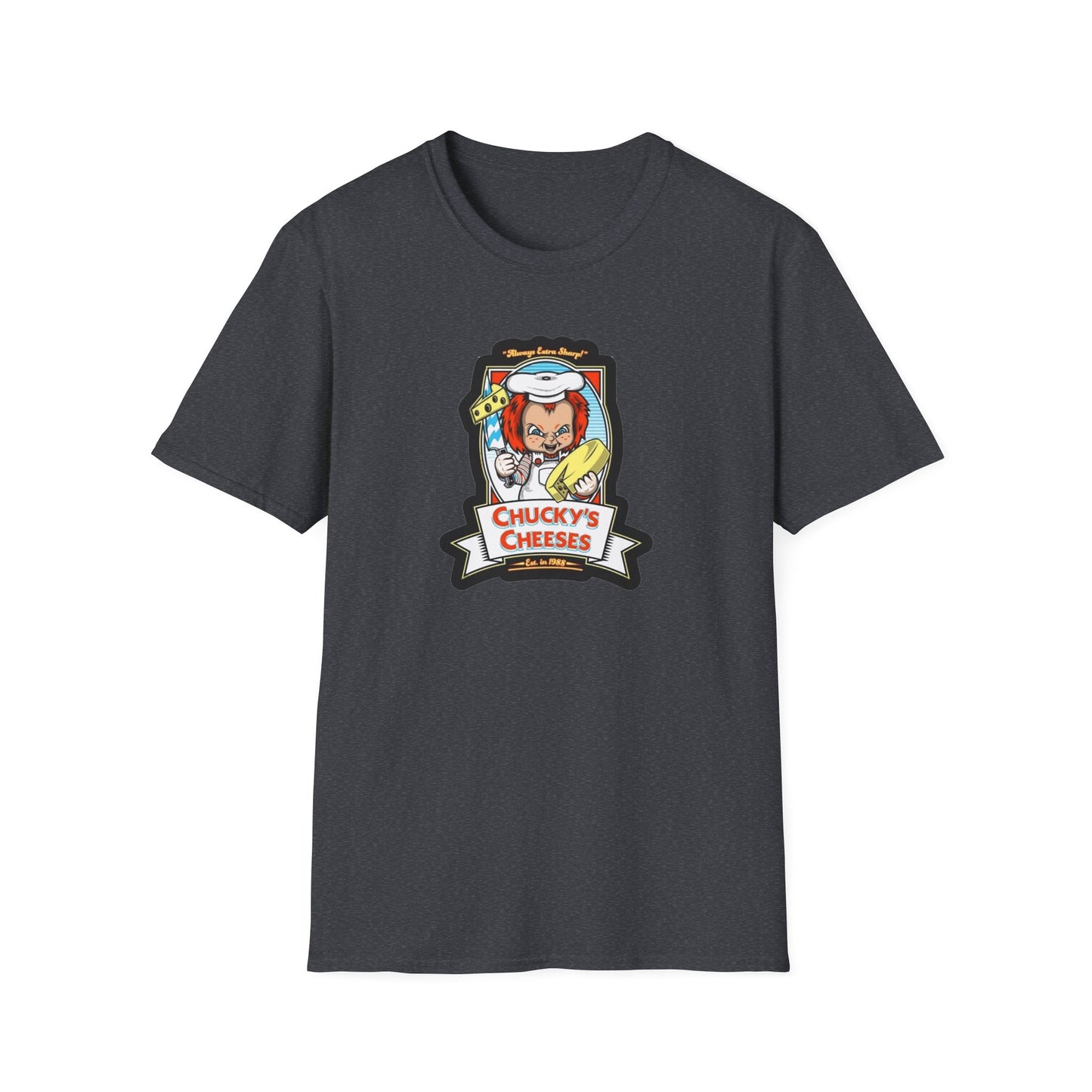 Chucky Cheese's Parody Unisex Softstyle Tee