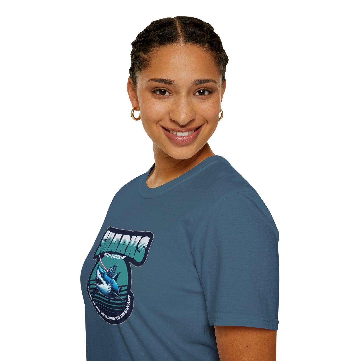 Sharks With Laser Beams Unisex Softstyle Tee