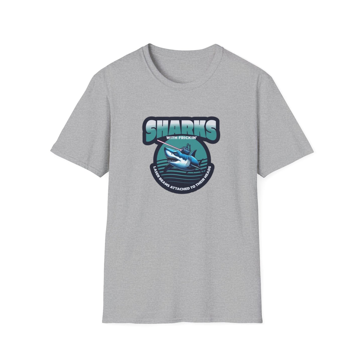 Sharks With Laser Beams Unisex Softstyle Tee