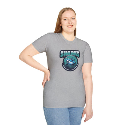 Sharks With Laser Beams Unisex Softstyle Tee