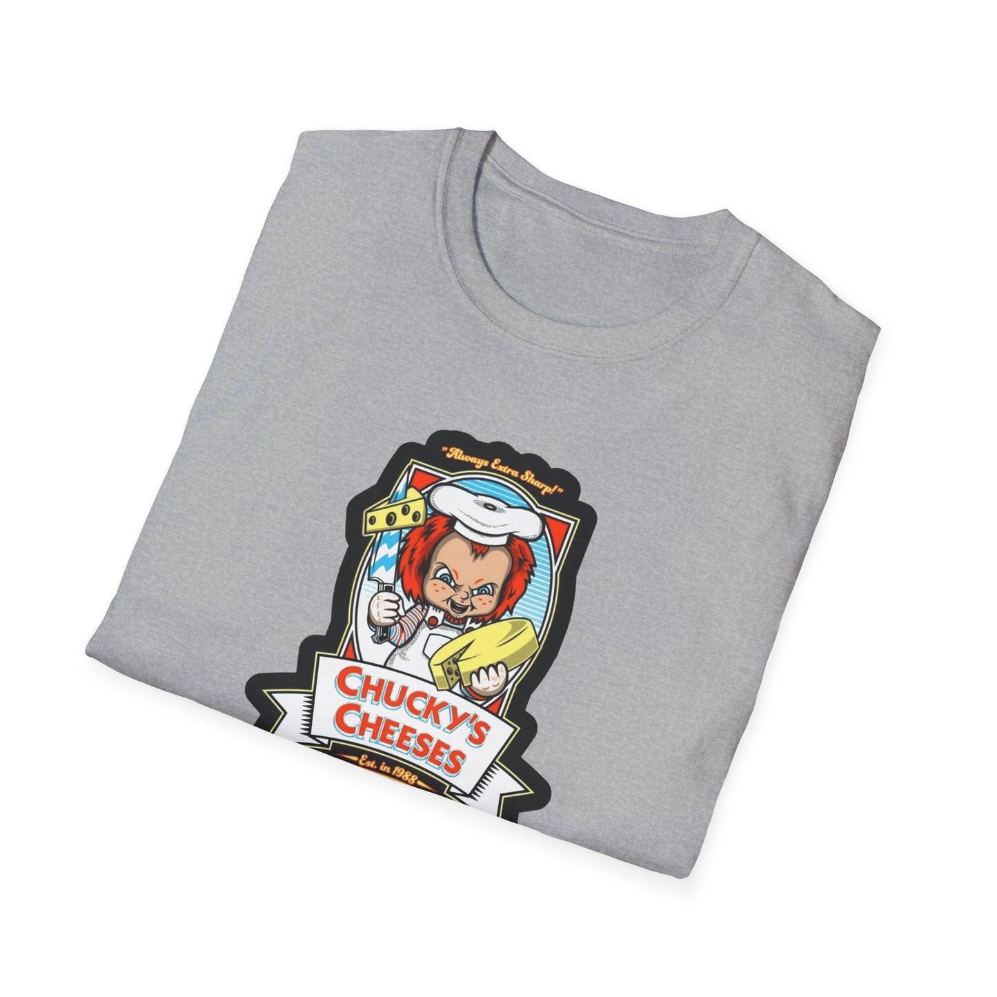 Chucky Cheese's Parody Unisex Softstyle Tee