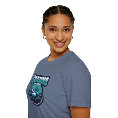 Sharks With Laser Beams Unisex Softstyle Tee