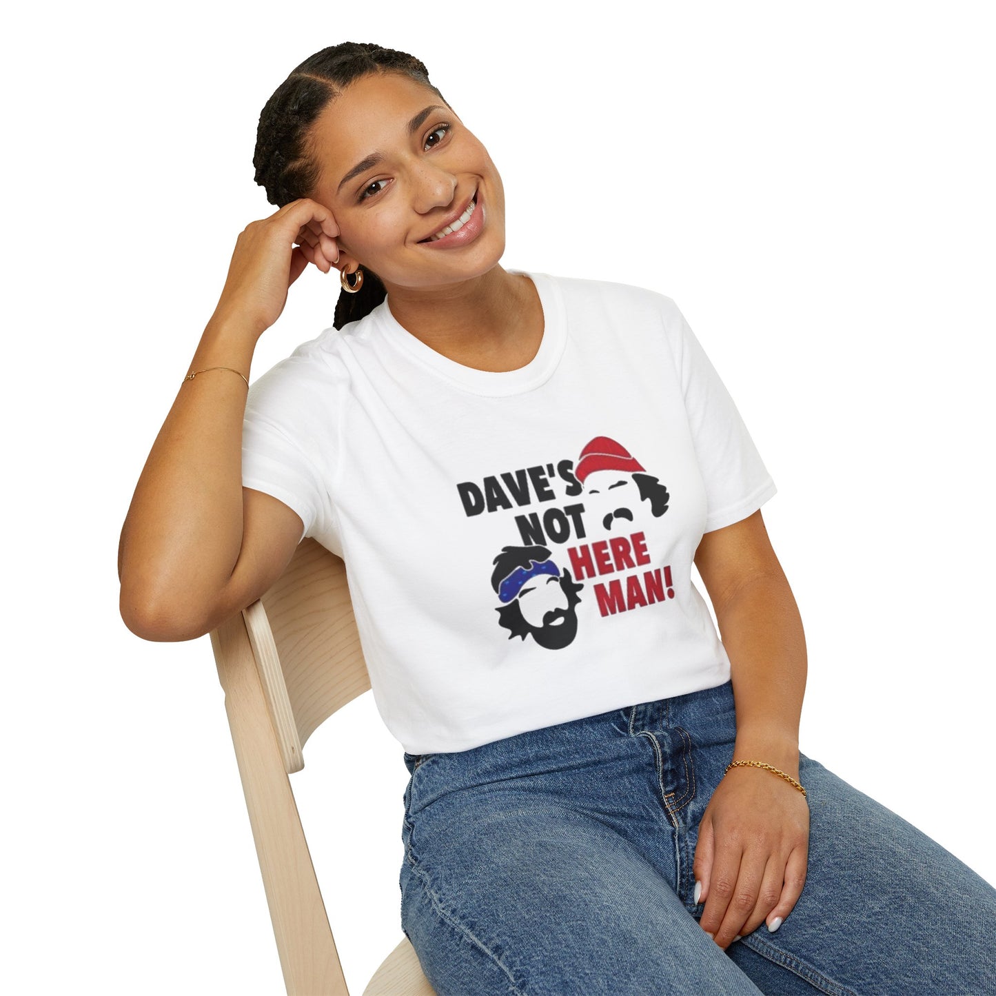 Dave's Not Here Man Unisex Softstyle Tee