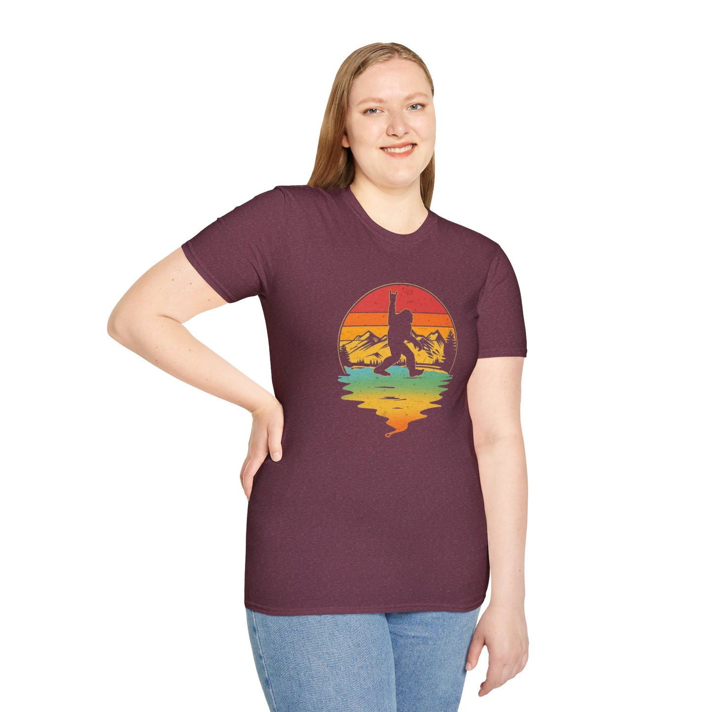 Bigfoot Rock On Unisex Softstyle Tee