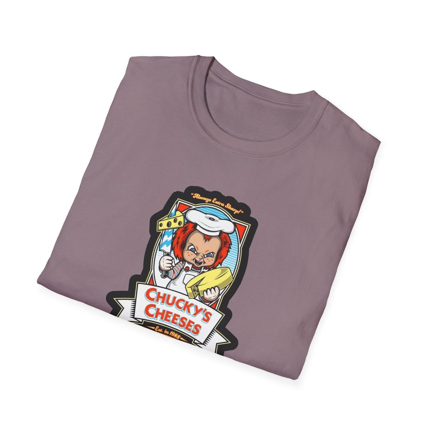 Chucky Cheese's Parody Unisex Softstyle Tee