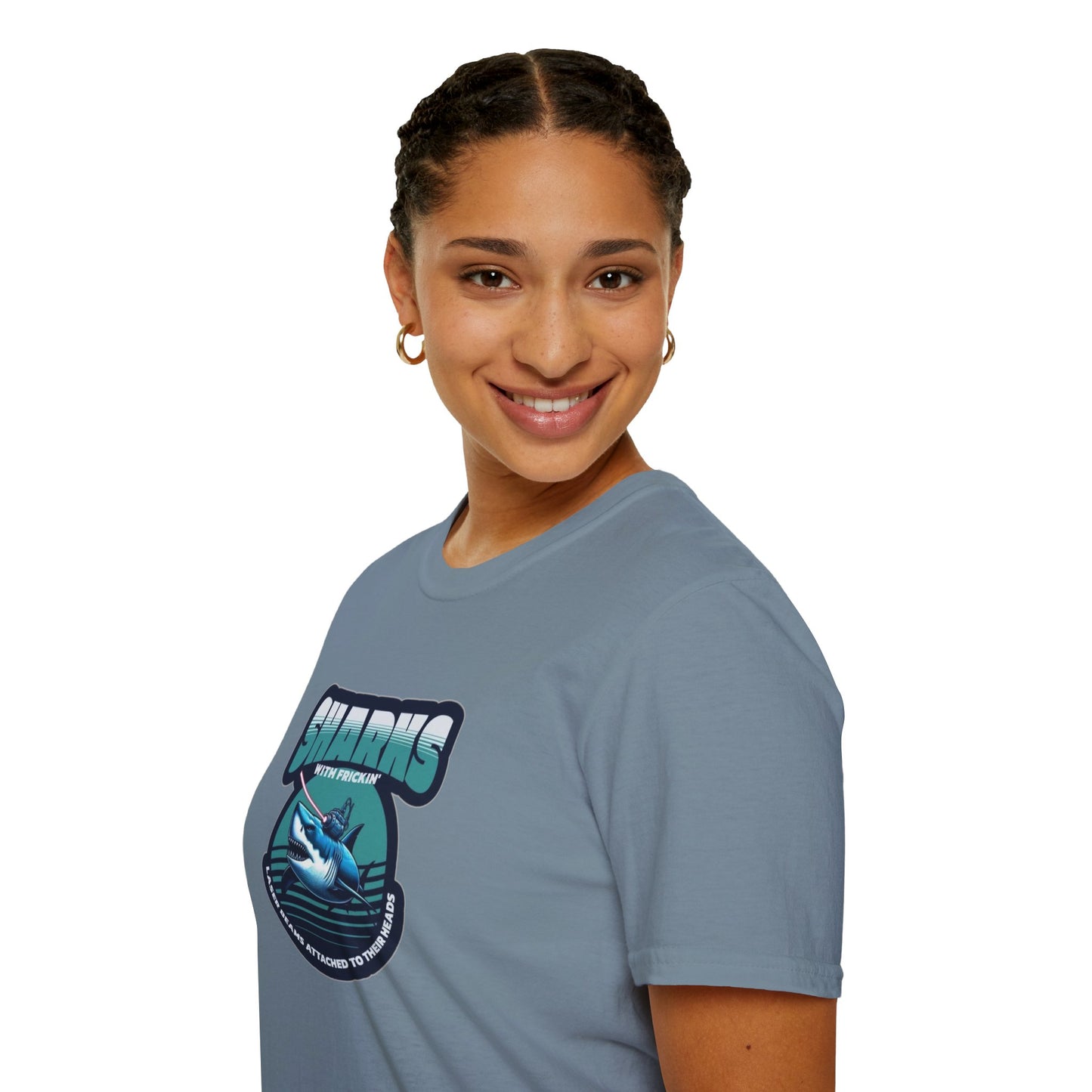 Sharks With Laser Beams Unisex Softstyle Tee