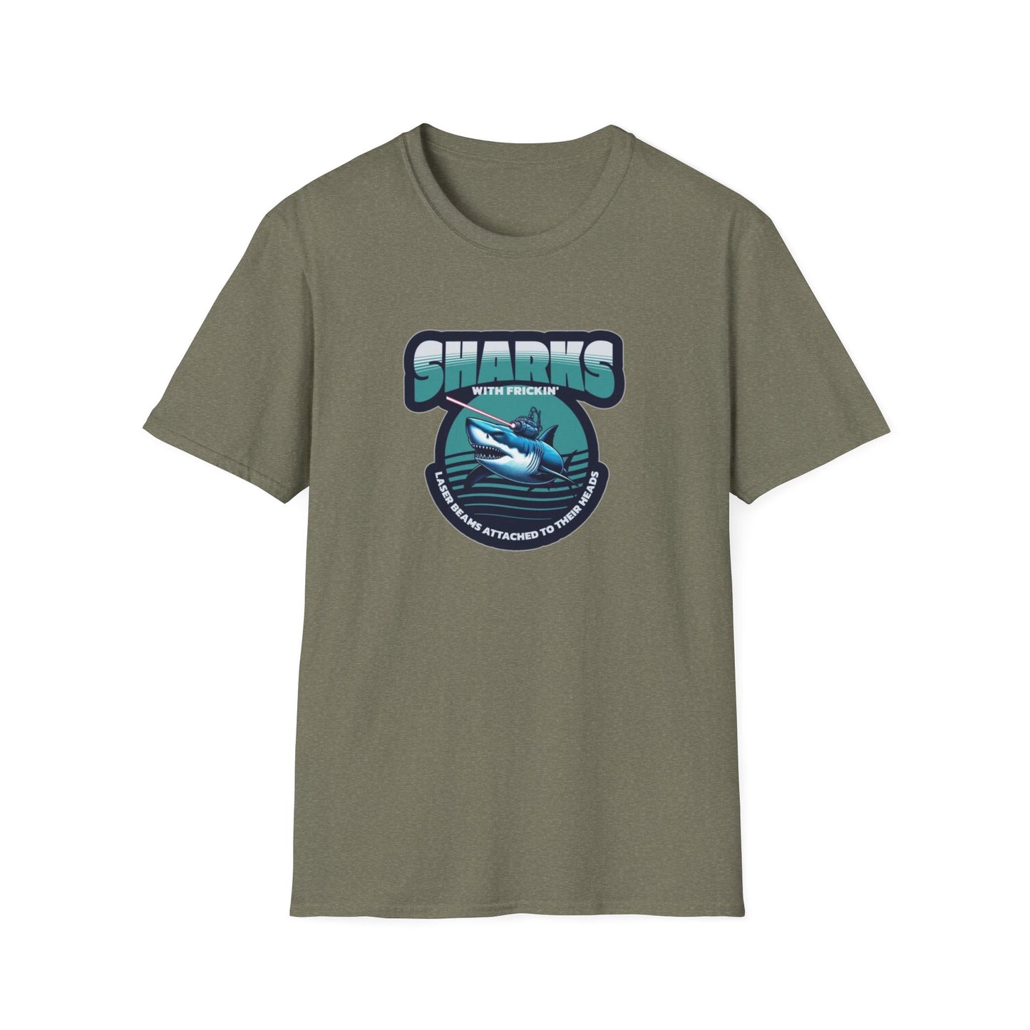 Sharks With Laser Beams Unisex Softstyle Tee