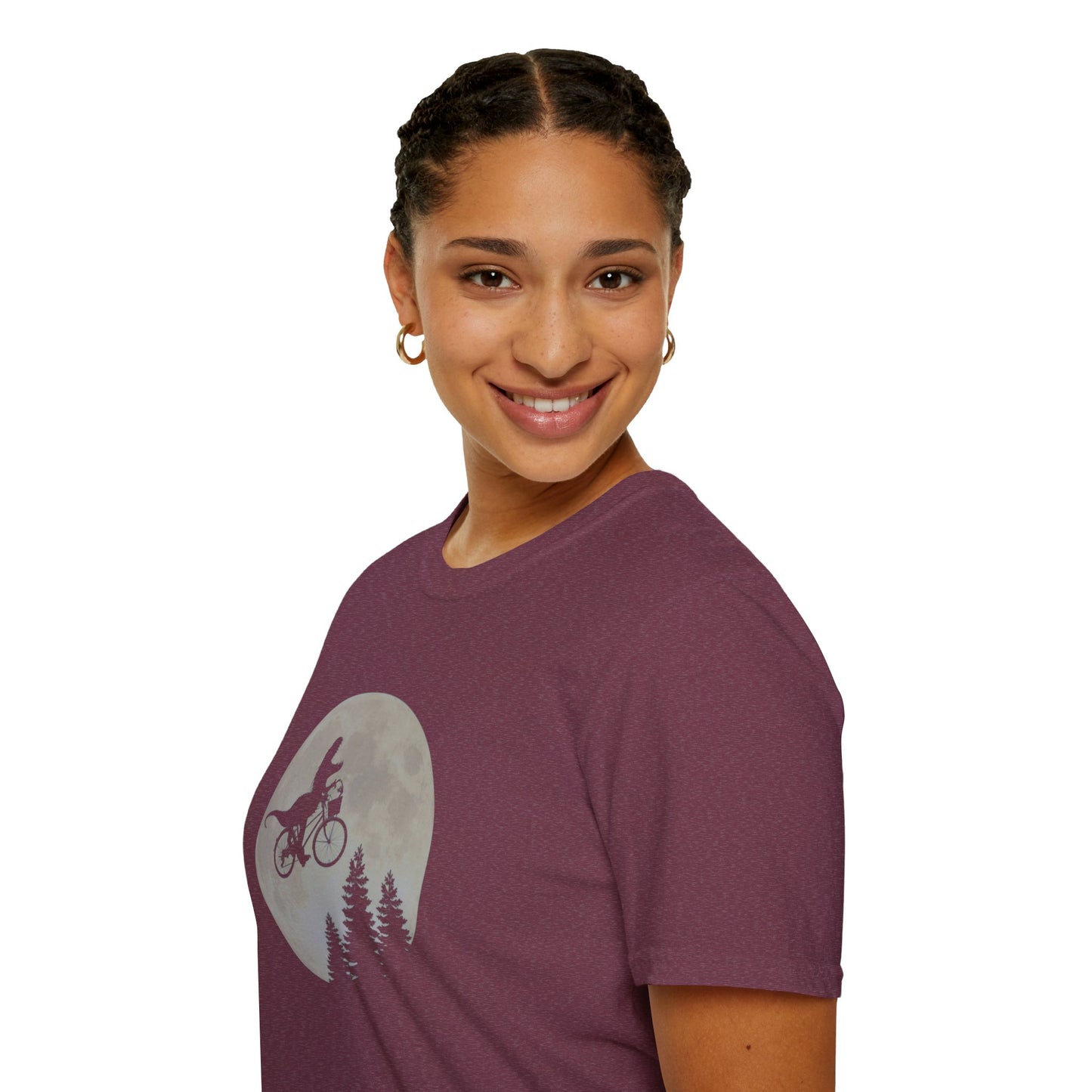 T-Rex in The Moon Unisex Softstyle Tee