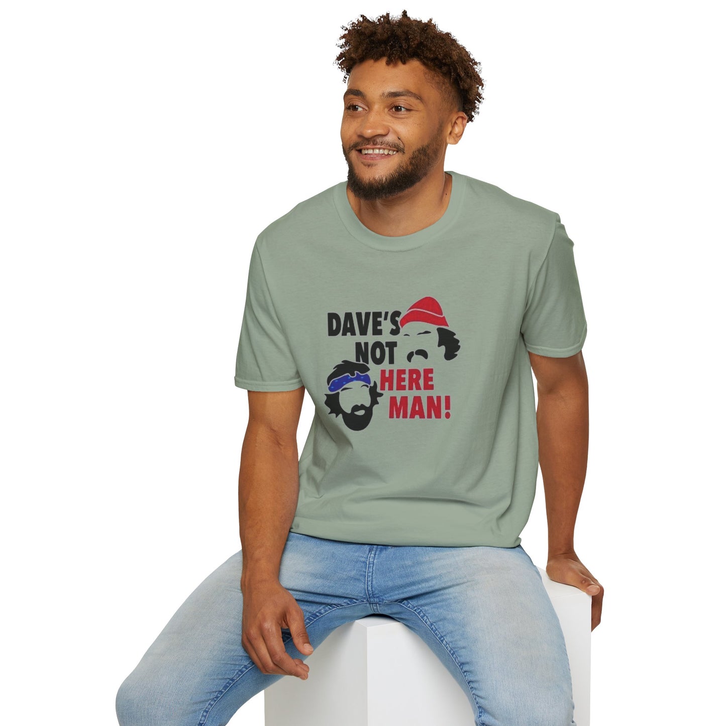 Dave's Not Here Man Unisex Softstyle Tee