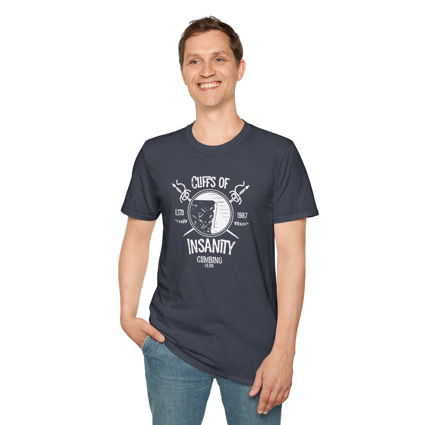 Cliffs of Insanity Climbing Club Unisex Softstyle Tee